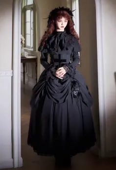 Return of the Witch - Halloween Fishbone Gothic Lolita Topwear, Skirt and Accessories