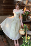 Meet Lily of the Valley - Vintage Sweet Floral Party Prom Dress Casual Lolita OP Dress