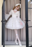 Miss Flower - Swan Dream - Elegant Sweet Classic Lolita OP Dress and Accessories