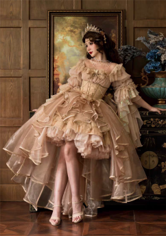 Huaxiamiao - Coming of Age Ceremony - Ballet Fairy Tea Party Classic Rococo Lolita Dress Full Set