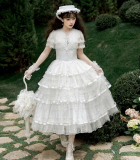 Chaolu Lily - Embroidery Party Prom Dress Casual Classic Lolita OP Dress and Hat