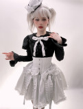 CATCOCOON - Wednesday - Classic Gothic Lolita Blouse with Detachable Sleeves and Corset Skirt