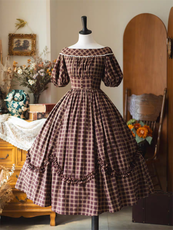 Forest Picnic - Vintage Party Prom Dress Cotton Classic Lolita OP Dress