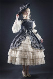 Sakya Lolita - Embroidered Lily of The Valley - Elegant Embroidery Classic Lolita Overskirt Dress and Petticoat