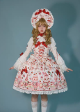 Antique Doll - Strawberry Cake Bouquet - Kawaii Doll Sweet Lolita JSK and OP Dress
