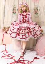 Angel's Heart - Velvet Cake - Gorgeous Sweet Tea Party Princess Vintage Doll Classic Lolita OP Dress