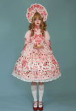 Antique Doll - Strawberry Cake Bouquet - Kawaii Doll Sweet Lolita JSK and OP Dress
