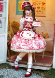 Mewroco - Strawberry Meow - Sweet Lolita JSK, Salopettes and Accessories