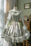 Yingluofu - Teacup Rabbit - Partysu Classic Lolita OP Dress and Brooch