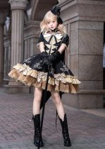 Golden Vow - Boystyle Prince Konoda Ouji Classic Lolita OP Dress and Cape Set