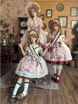 Puppy Coffee - Doll Classic Sweet Lolita OP Dress with Overskirt and Accessories