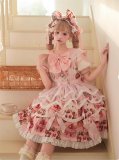 Strawberry - Kawaii Doll Sweet Lolita OP Dress and Apron