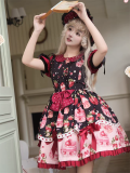 Strawberry - Kawaii Doll Sweet Lolita OP Dress and Apron