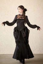 Pompom Jellyfish - Vintage Elegant Classic Lolita Skirt