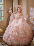 A Princess On The Lam - Gorgeous Wedding Tea Party Princess Classic Rococo Lolita JSK