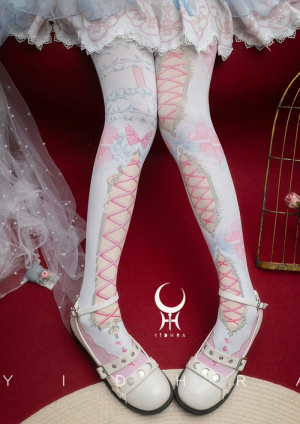 Yidhra - Walpurgis Night - Kawaii Printed Sweet Lolita Tights