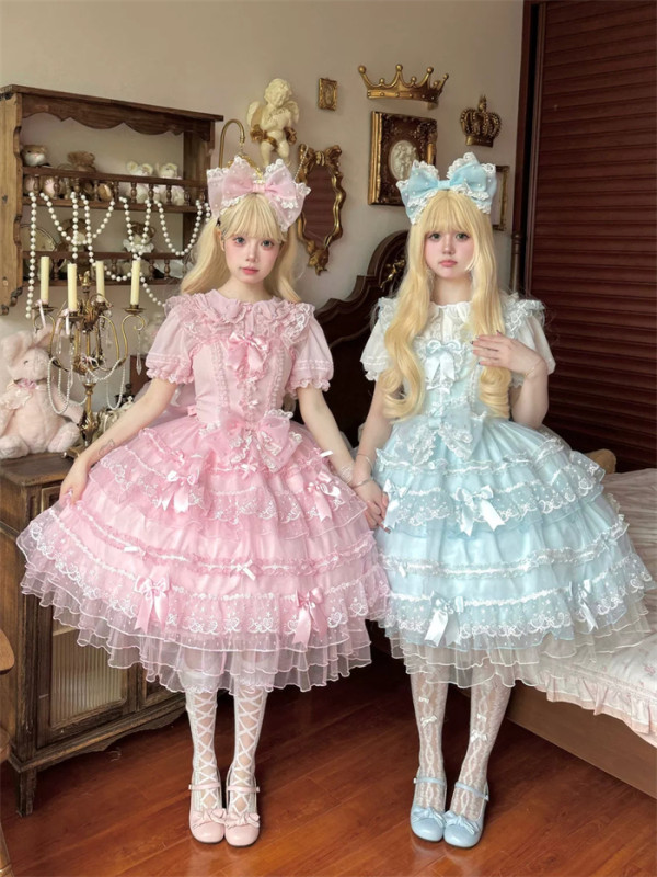 Butterfly Heart - Sweet Tea Party Princess Doll Classic Lolita JSK, Tailing and Headbow Set