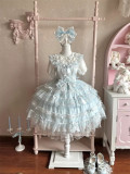 Butterfly Heart - Sweet Tea Party Princess Doll Classic Lolita JSK, Tailing and Headbow Set