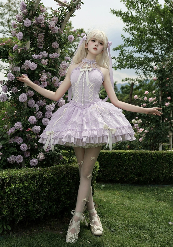 Alice Girl - Cross Princess - Elegant Ballet Sweet Lolita JSK, Arm Sleeves and Hairclip