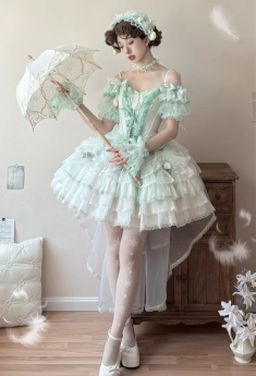 Memories of Tulips - Elegant Sweet Classic Lolita JSK Dress and Accessories