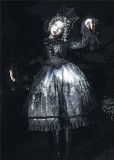LilithHouse - The House of Horror - Gothic Lolita OP Dress, Cap and Bow Tie Set