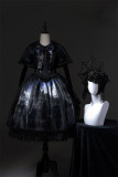 LilithHouse - The House of Horror - Gothic Lolita OP Dress, Cap and Bow Tie Set