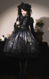 LilithHouse - The House of Horror - Gothic Lolita OP Dress, Cap and Bow Tie Set