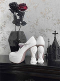 Gururu - Halloween Gothic High Platform Angel Wings High Heel Pointed Lolita Shoes