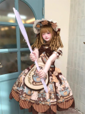 Star Fantasy - Bear Cookies - Kawaii Chocolate Doll Puppet Sweet Lolita OP, JSK, Salopettes and Blouse