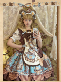 Star Fantasy - Bear Cookies - Kawaii Chocolate Doll Puppet Sweet Lolita OP, JSK, Salopettes and Blouse