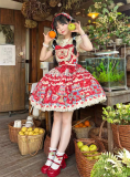 Whispers of the Roses - Strawberry Tart - Kawaii Doll Sweet Lolita JSK, OP Dress and Accessories