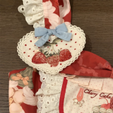 Whispers of the Roses - Strawberry Tart - Kawaii Doll Sweet Lolita JSK, OP Dress and Accessories