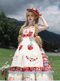 Whispers of the Roses - Strawberry Tart - Kawaii Doll Sweet Lolita JSK, OP Dress and Accessories