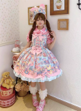 Star Fantasy - Rainbow Rabbit - Kawaii Doll Strawberry Puff Cake Sweet Lolita JSK, Salopettes, Blouse and Accessories