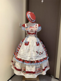 Whispers of the Roses - Strawberry Tart - Kawaii Doll Sweet Lolita JSK, OP Dress and Accessories