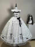Alice in Wonderland - Praise for the Moonlight - Prom Homecoming Birthday Party Tea Party Princess Classic Rococo Lolita JSK, Tailing and Crown