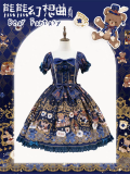Nn Star - Bear Fantasy - Vintage Sweet Lolita OP Dress, JSK and Accessories