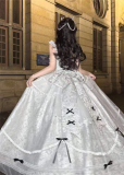 Alice in Wonderland - Praise for the Moonlight - Prom Homecoming Birthday Party Tea Party Princess Classic Rococo Lolita JSK, Tailing and Crown