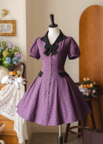 Forest Wardrobe - Forest Boulodi - Vintage Heart Polka Dot Casual Classic Lolita OP Dress