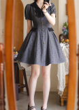 Forest Wardrobe - Forest Boulodi - Vintage Heart Polka Dot Casual Classic Lolita OP Dress