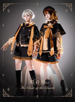 Forest Fluorescent Carps - The Choir of the Church - Boystyle Prince Konoda Ouji Lolita Shorts Set and Beret