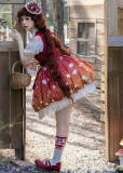 Mushroom Park - Fairy Tale Style Sweet Lolita OP Dress and Hat