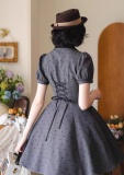 Forest Wardrobe - Forest Boulodi - Vintage Heart Polka Dot Casual Classic Lolita OP Dress