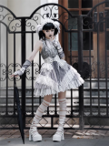 Milu Orig - Lost Feather - Boystyle Prince Konoda Ouji Gothic Lolita JSK Set and Hooded Long Gown Set and Accessories