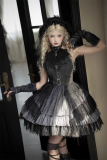 Milu Orig - Lost Feather - Boystyle Prince Konoda Ouji Gothic Lolita JSK Set and Hooded Long Gown Set and Accessories