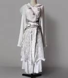 Milu Orig - Lost Feather - Boystyle Prince Konoda Ouji Gothic Lolita JSK Set and Hooded Long Gown Set and Accessories