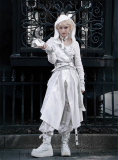 Milu Orig - Lost Feather - Boystyle Prince Konoda Ouji Gothic Lolita JSK Set and Hooded Long Gown Set and Accessories