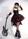 Tan Tuan - Audio Track - Gothic Punk Lolita JSK with Big Back Bow and Accessories