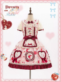 B.Dolly - Dream Apple Rabbit - Embroidery Sweet Lolita OP Dress, Hat and Hairclips