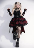 Tan Tuan - Audio Track - Gothic Punk Lolita JSK with Big Back Bow and Accessories